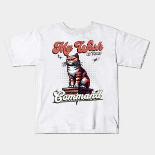 Cat on Pedestal Looking with Disdain Kids T-Shirt